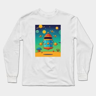 Space cartoon world Long Sleeve T-Shirt